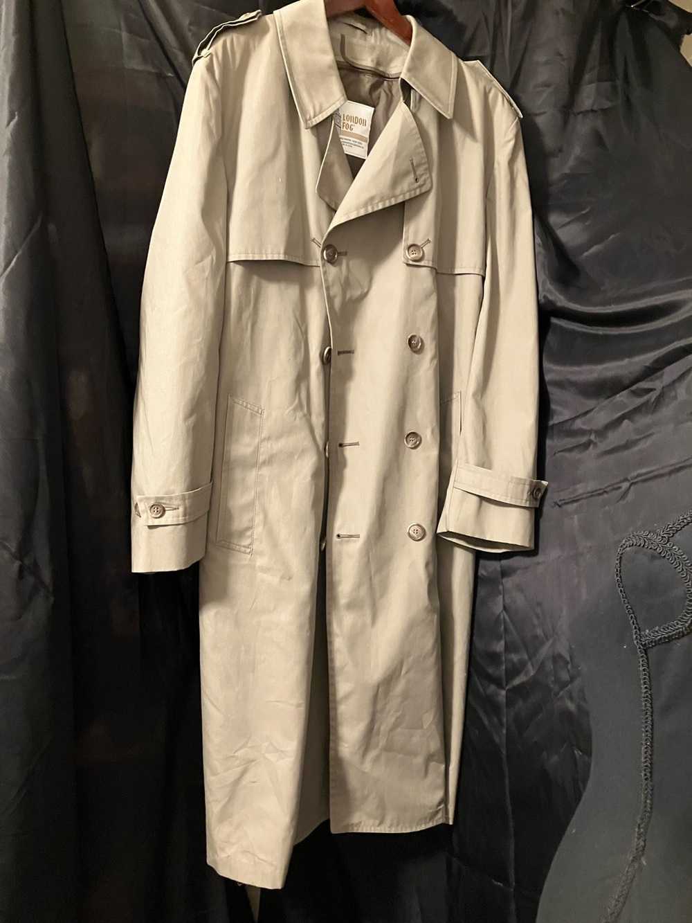 London Fog Men's Double-Breasted Trench Coat - Fully Lined  - Beige - Size 44